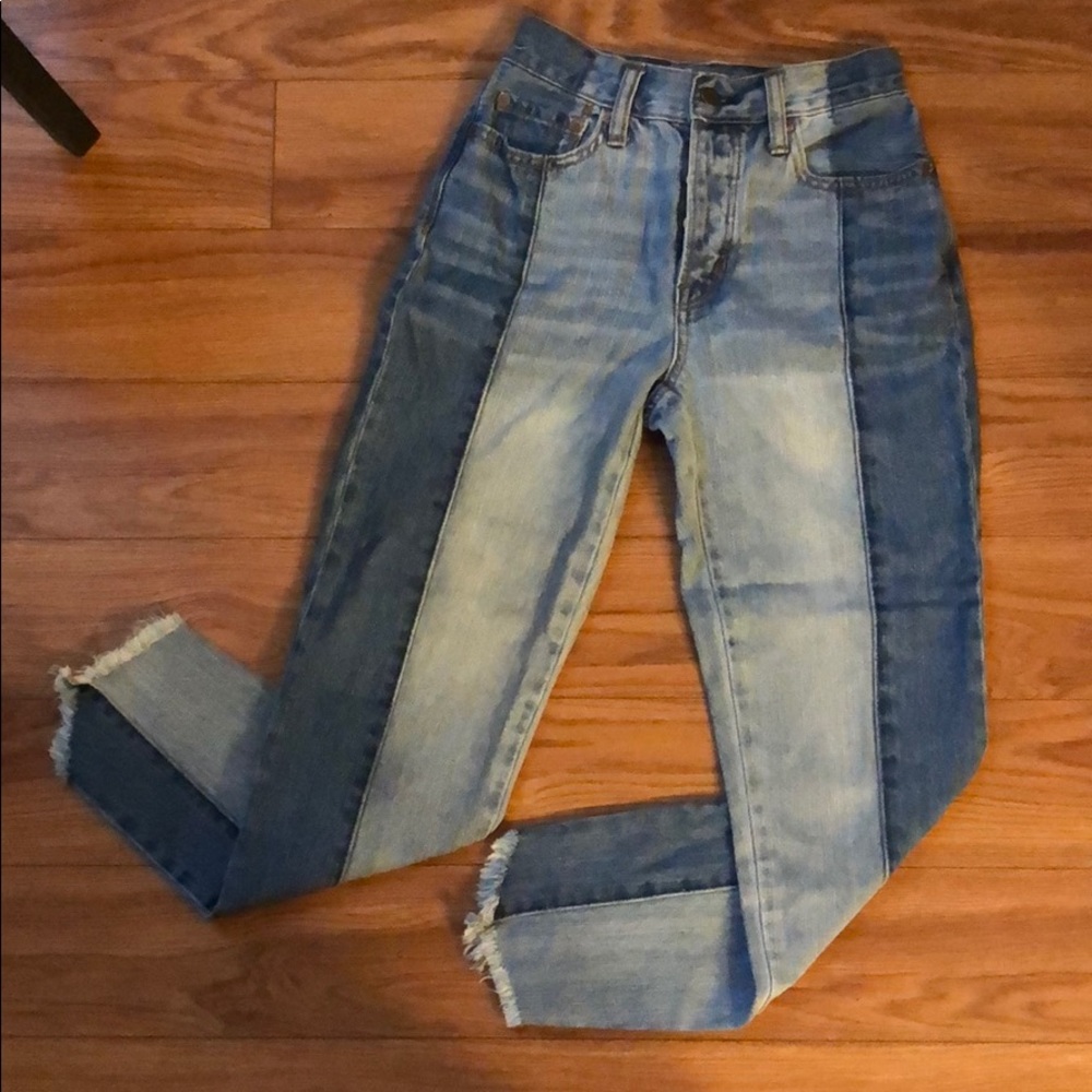 two-toned vintage high-rise jeans / tailored 0